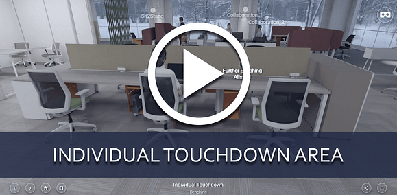 link button for individual touchdown area virtual tour