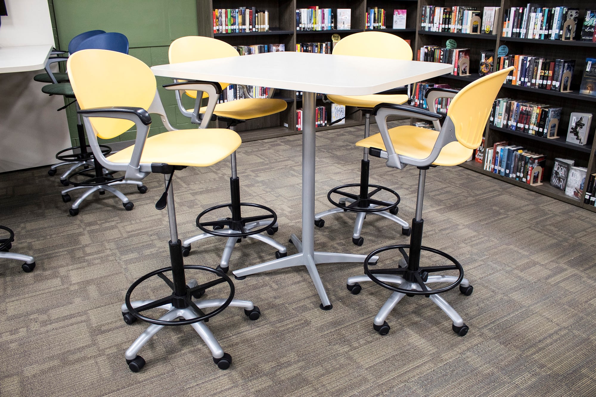 Footings Collaborative Table and Cinch Task Stools